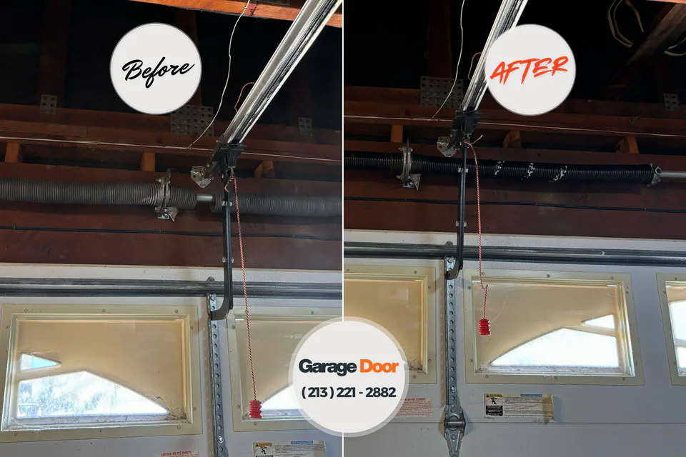 Before and after: garage door repair 50456
